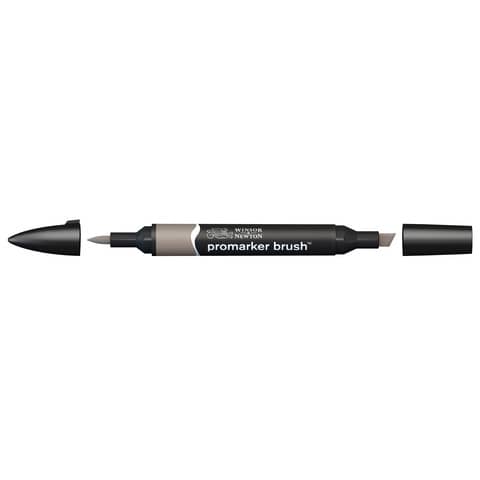 Pennarelli Winsor&Newton Promarker Brush doppia punta scalpello-pennello - warm grey 4 WG4 - 0204131
